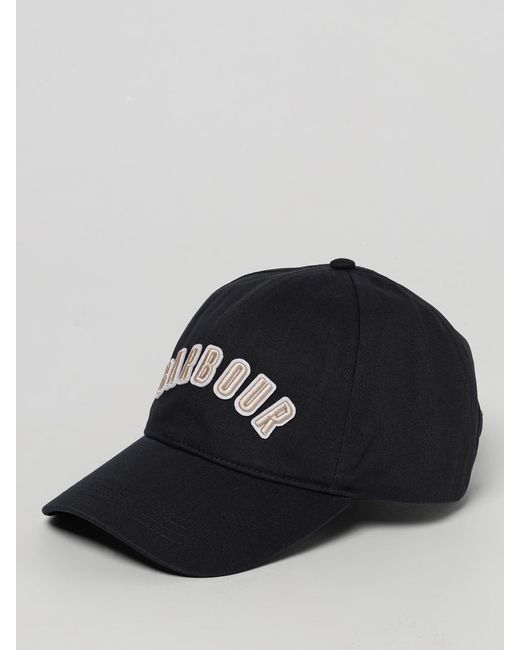 Barbour Black Arch Logo Baseball Cap for men