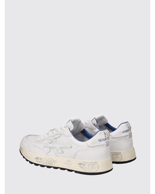 Premiata White Nous Low-Top Sneakers for men