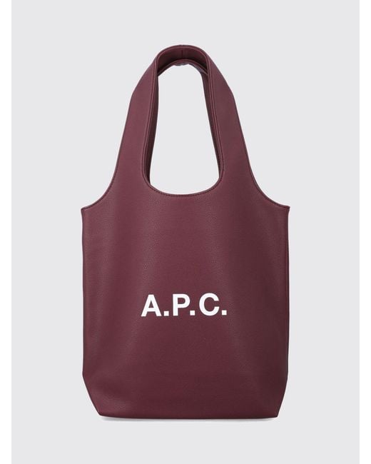 Borsa Ninon Small Tote Bag di A.P.C. in Purple da Uomo