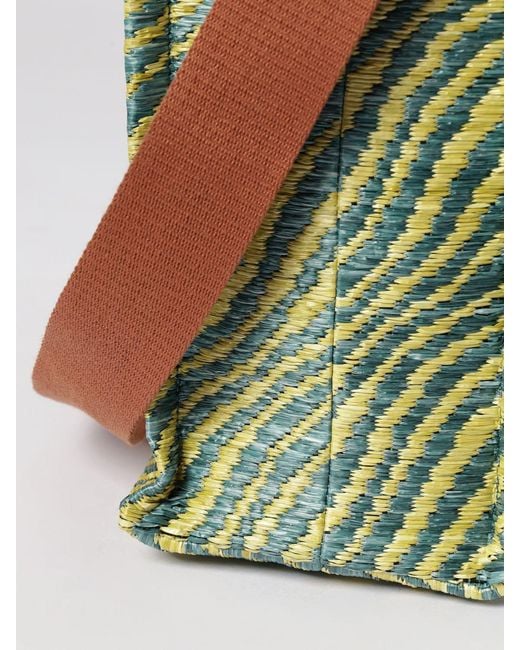 Marni Green Small Basket Tote Bag