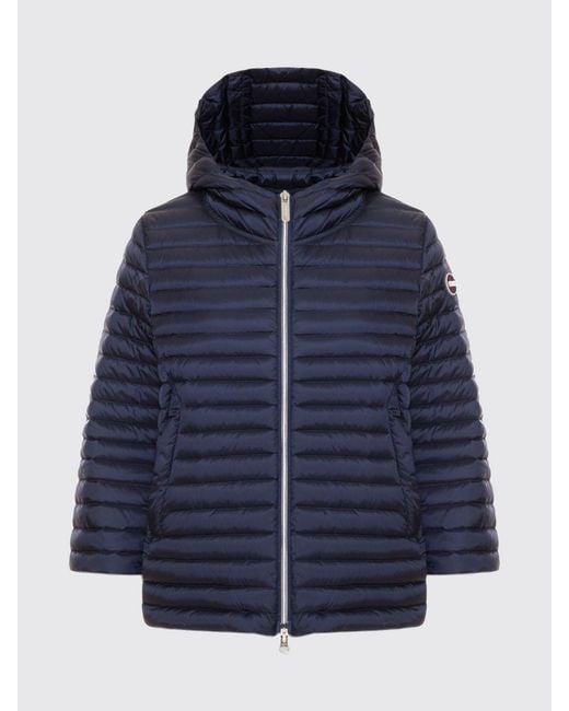 Colmar Blue Nylon Hooded Down Jacket