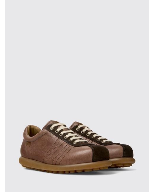 Camper Brown Pelotas Vegetable-Tanned Leather Sneakers for men