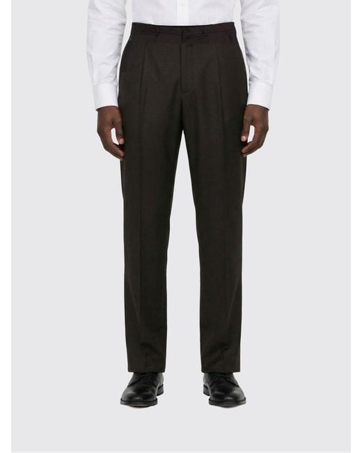 Dolce & Gabbana Black Dolce &Amp Gabbana Virgin Wool Tailored Trousers for men