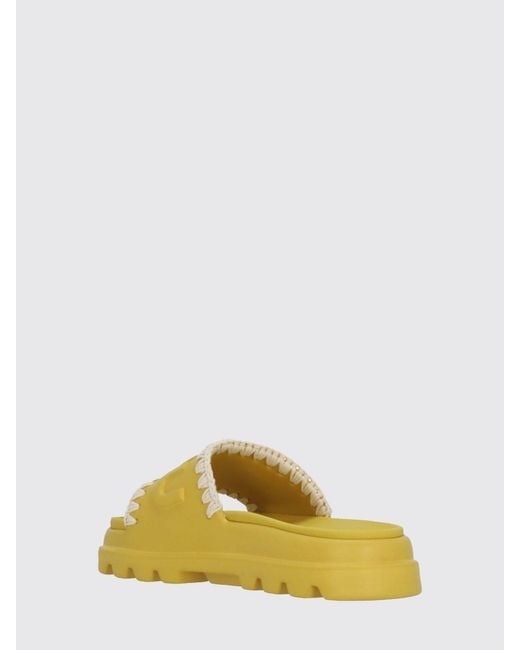 Mou Yellow Eva Rubber Sliders