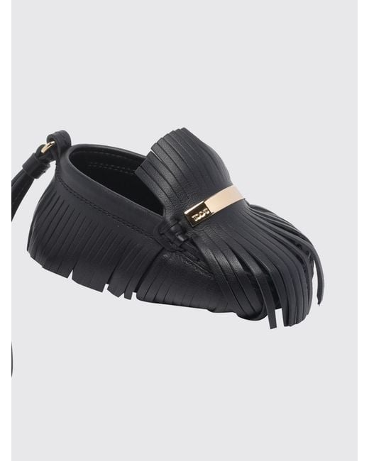 Tod's White Leather Loafer Keychain