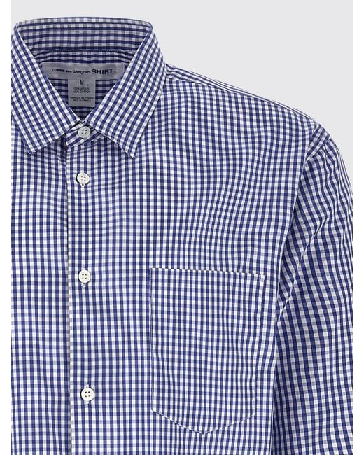 Comme des Garçons Purple Relaxed Fit Vichy Check Cotton Shirt for men