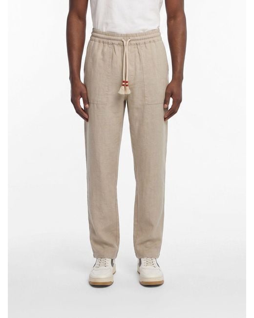 Mc2 Saint Barth Natural Linen Jogging Trousers for men