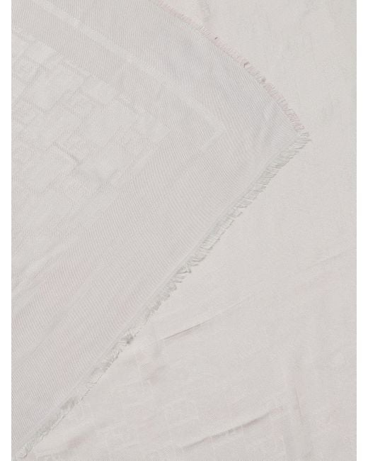 Sciarpa in viscosa di Elisabetta Franchi in White