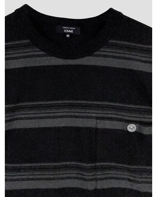 Comme des Garçons Black Comme Des GarÇ Ons Homme Plus Cotton T-Shirt With Patch Pocket for men