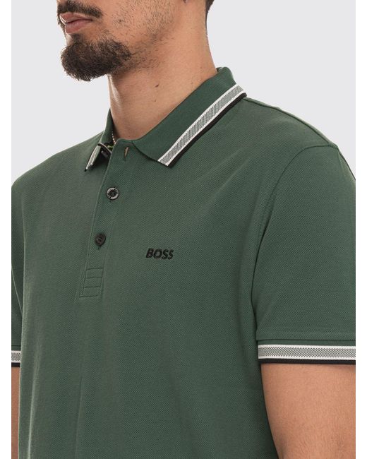 Boss Basic Baumwoll-Polohemd in Green für Herren