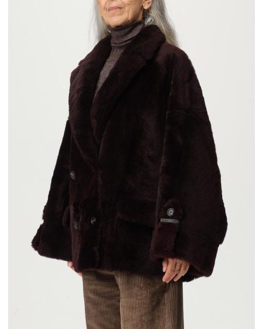 Brunello Cucinelli Brown Fur Coats