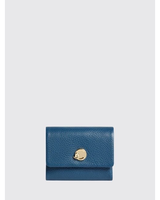 Coccinelle Blue C-Me Softy Hammered Leather Bag