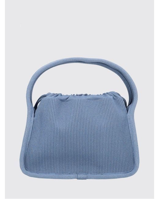 Alexander Wang Blue Small Ryan Ribbed Knit Bag
