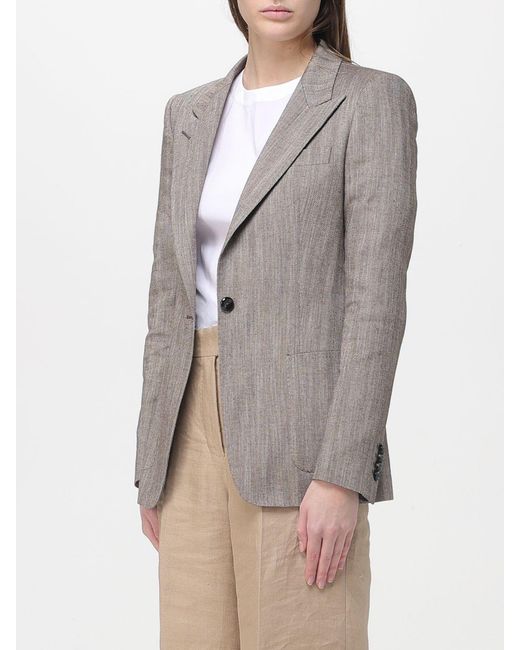 Tagliatore Gray Single-Breasted Wool Blend Blazer