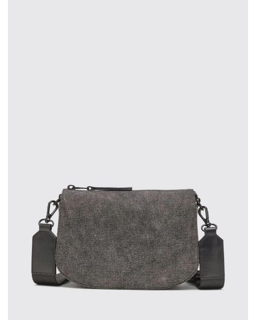 DIESEL Gray 1Dr Washed Denim Bag for men