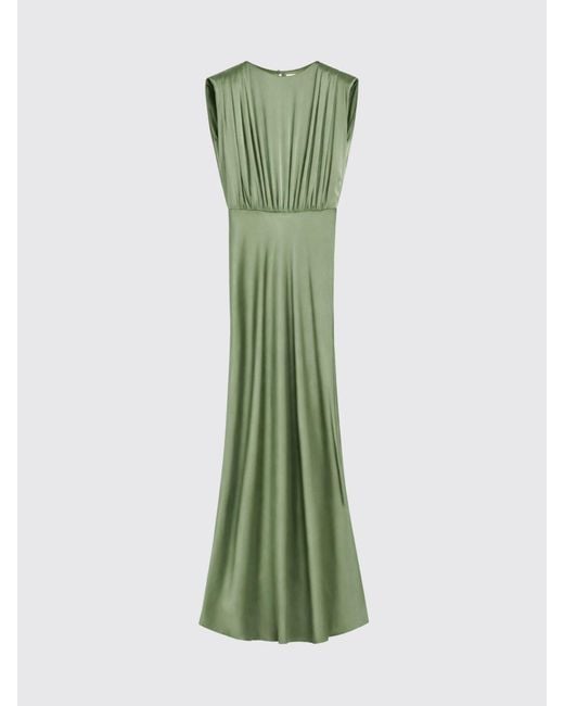 Semicouture Green Long Silk Dress