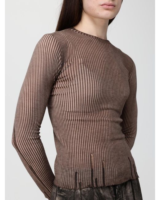 Uma Wang Brown Silk Blend Top