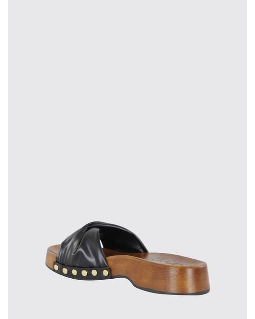 Ganni Black Tia Draped Vegan Leather Mules