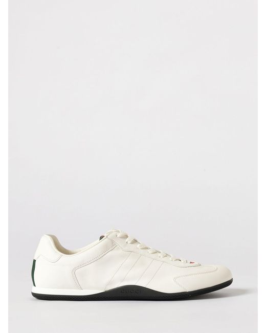 Gucci White Shift Leather Sneakers for men