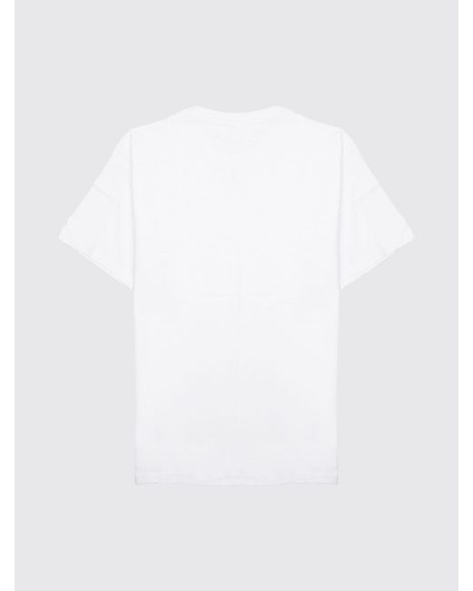 Closed White Crew Neck Cotton T-Shirt With A Straight Hem And Regular Shoulders for men