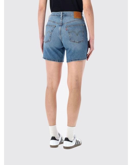 Levi's Blue 501 Cotton Shorts