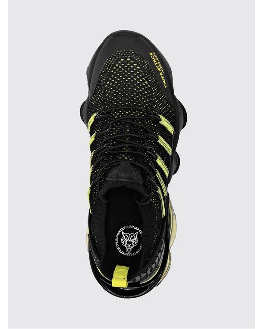 Philipp Plein Black Mesh And Rubber Sneakers for men