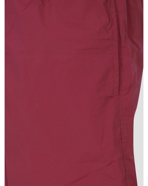 Jil Sander Red Stretch Polyester Swimsuit for men