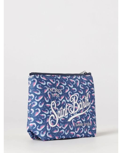 Mc2 Saint Barth Blue Neoprene Aline Mc2 Pouch With Saint Barth Logo