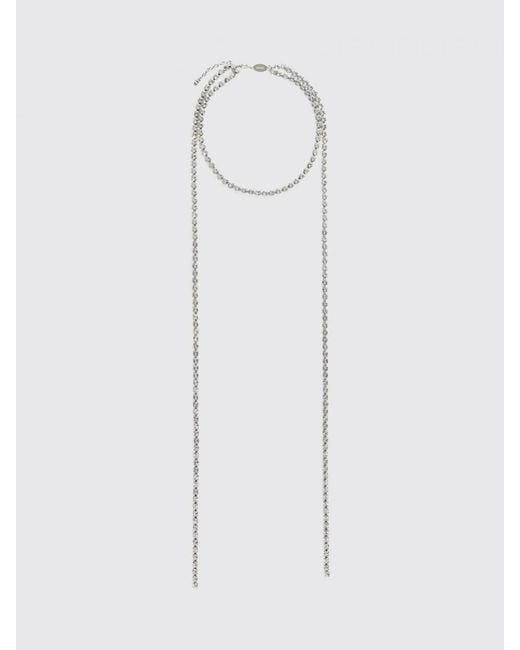 DSquared² White City Nights Chrome-Plated Brass Necklace With Crystals for men