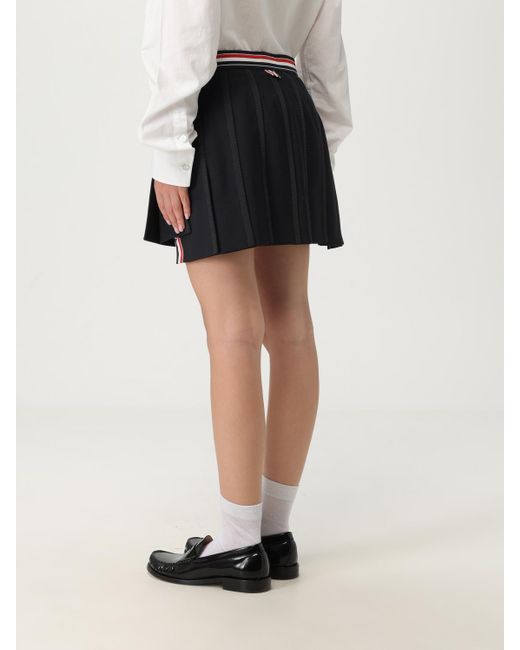 Thom Browne Black Minirock Aus Einem Wollgemisch