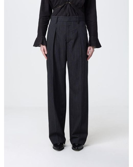 Isabel Marant Black Wide-Leg Trousers
