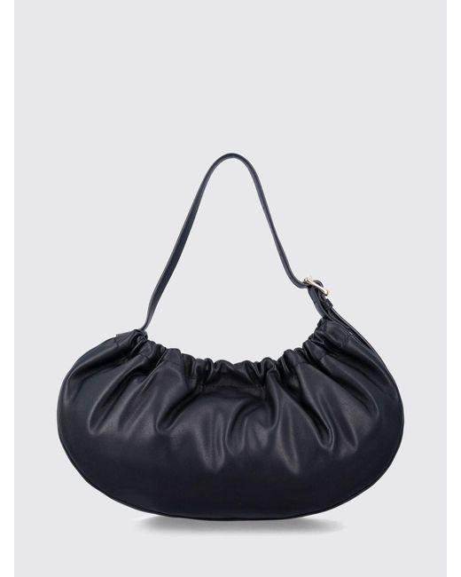 A.P.C. Blue Ninon Hoop Ruched Synthetic Leather Bag