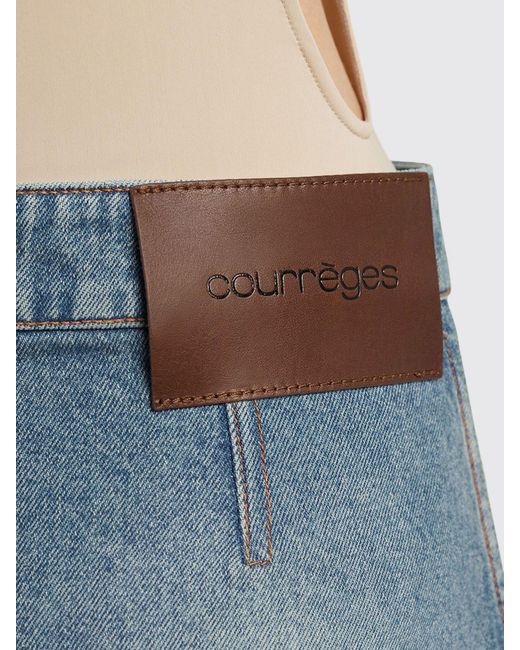 Courreges Blue Courr&Egrave	Ges Cotton Denim Mini Skirt