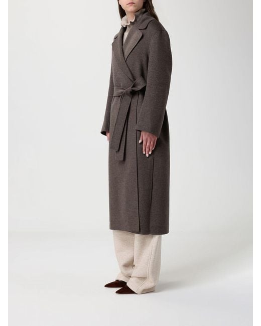 Max Mara Gray Virgin Wool Coat