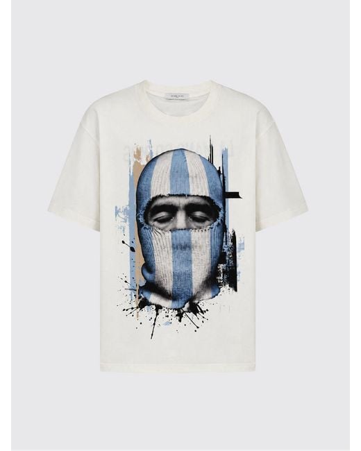 Ih Nom Uh Nit White Crewneck Cotton T-Shirt With Graphic Print And Slogan for men