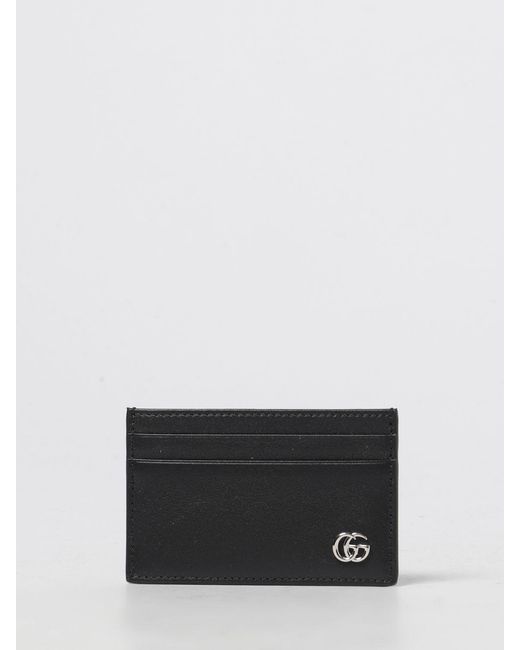 Gucci White Smooth Calfskin Card Holder With Gg Monogram for men
