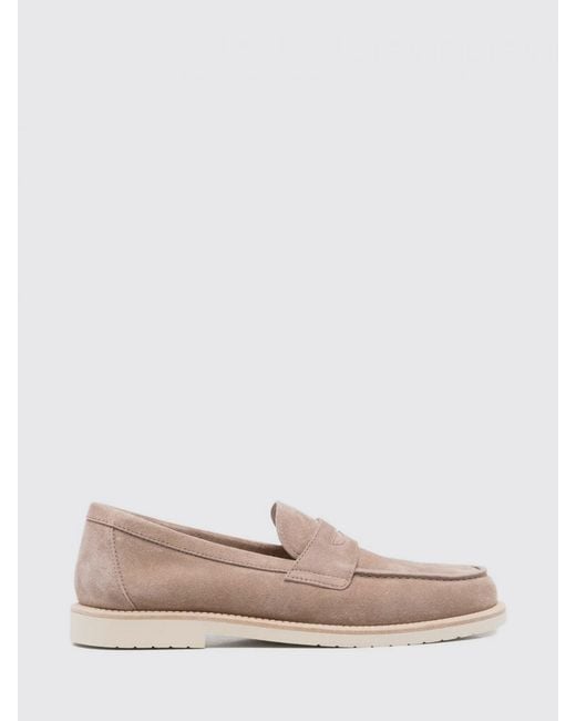 Brunello Cucinelli Pink Suede Loafers for men