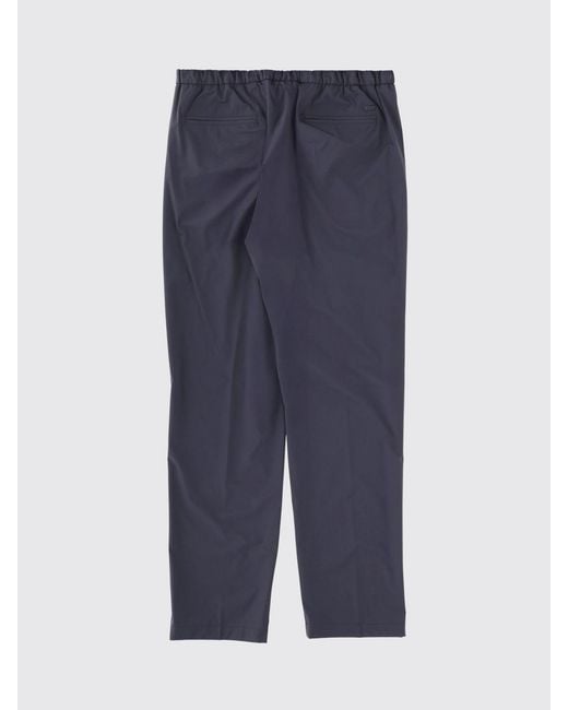 Herno Blue Gabardine Drawstring Trousers for men