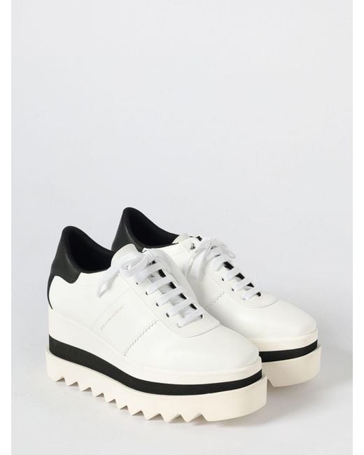 Stella McCartney White Elyse Wedge Derby Shoes
