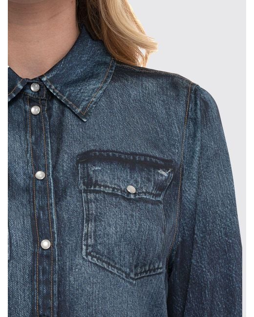 Liu Jo Blue Print Satin Shirt