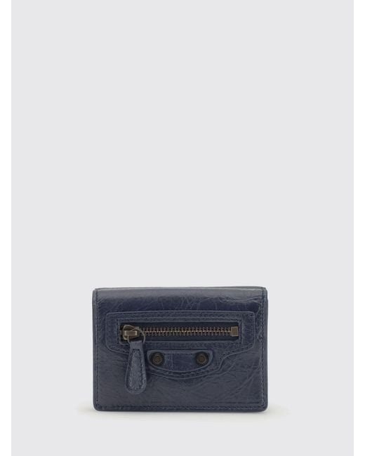 Balenciaga Blue Le City Arena Leather Wallet
