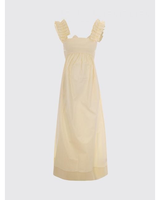 Liu Jo White Cotton Midi Dress