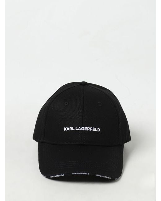 Karl Lagerfeld Black Essential Baseballkappe mit Logo-Stickerei