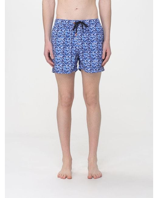 Save The Duck Blue Printed Polyester Swimsuit for men
