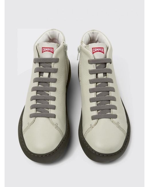 Camper White Peu Touring Leather Sneakers