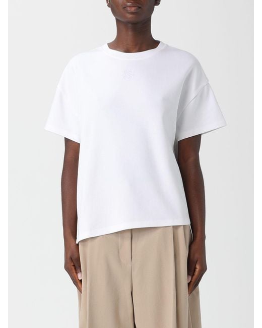 Loewe White Asymmetrical Cotton-Blend T-Shirt