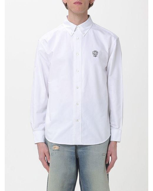 sunflower White Cotton Casual Shirt for men