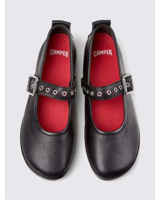 Camper White Right Nina Mary Jane Flats