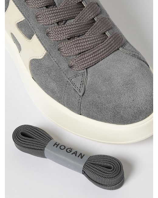 Hogan Gray H564 Suede Sneakers