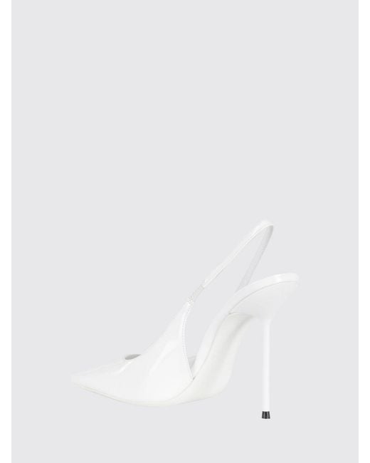 Paris Texas White Lidia Patent Leather Slingback Pumps